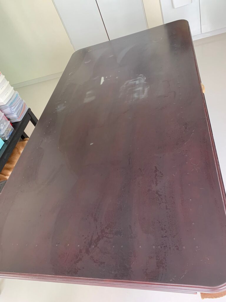 Table top can be vanished with new coating at additional cost